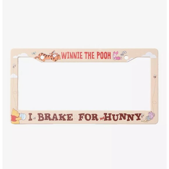 Disney Winnie The Pooh I Brake For Hunny License Plate Frame - NWT - Picture 1 of 1